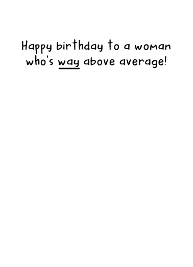 Average Woman Bday  Card Inside