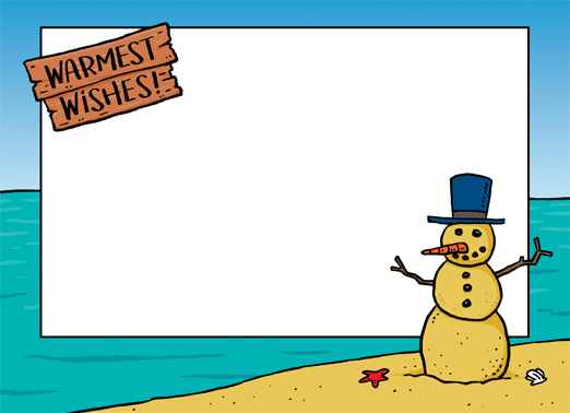 Beach Xmas 5x7 horizontal flats Card Cover
