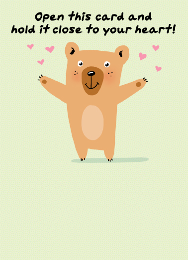 Bear Hug Social Distance  Ecard Cover