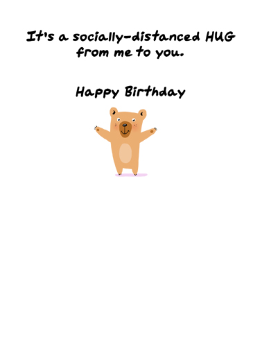 Bear Hug Social Distance  Ecard Inside