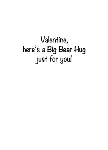 Bear Hug Val  Card Inside