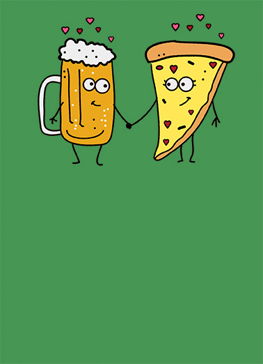 Beer and Pizza Anniv  Ecard Cover