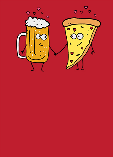 Beer and Pizza  Ecard Cover