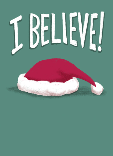 Believe Xmas - Funny Christmas Card to personalize and send.