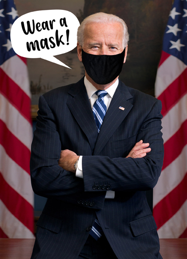 Biden Wear Mask  Ecard Cover