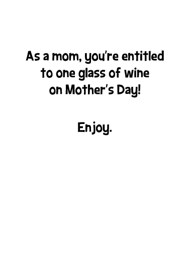 Big Wine Glass  Card Inside