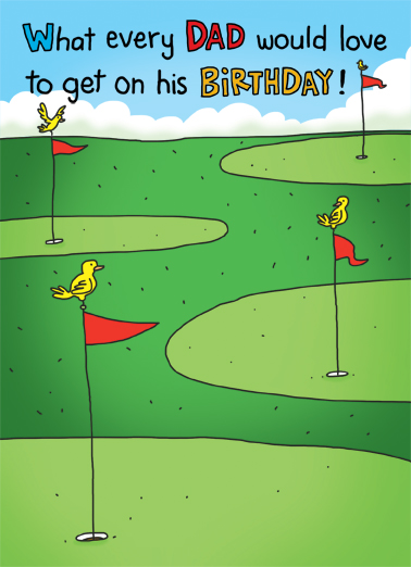 Birdie For Dad Birthday Card Cover