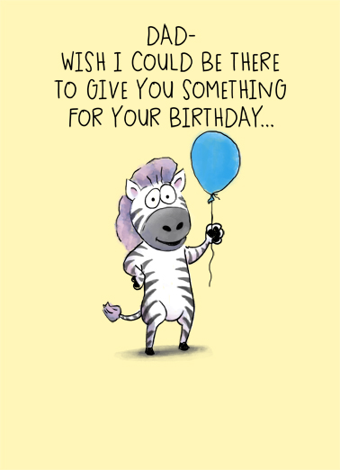 Birthday Dad Zebra Special  Ecard Cover