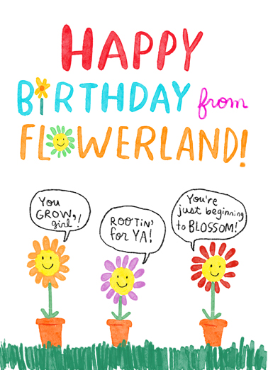 Birthday Flowers Wish  Ecard Cover