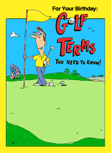 Birthday Golf Terms  Ecard Cover