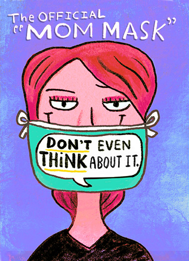 Birthday Mom Mask  Card Cover