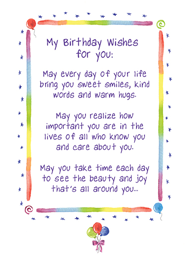 Birthday Wishes  Card Cover
