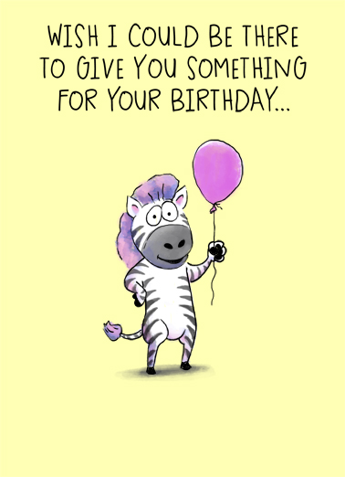 Birthday Zebra  Ecard Cover