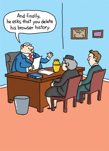 Browser History Birthday Card Cover