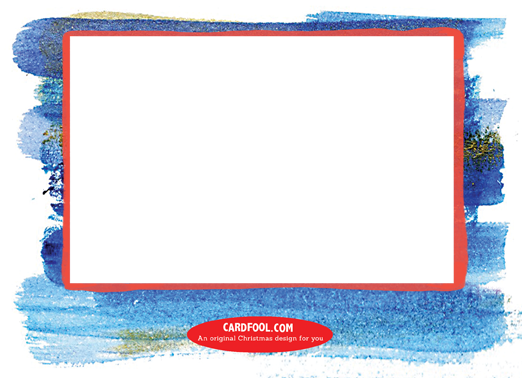 Brushed Christmas Flat 5x7 horizontal flats Card Inside