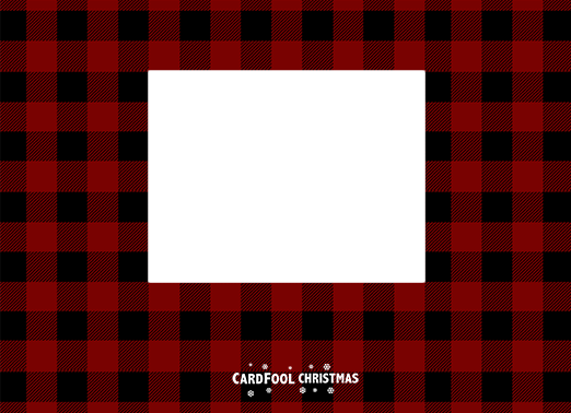 Buffalo Check Photo Card 5x7 horizontal flats Card Inside