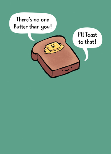 Butter Toast Birthday Card Cover