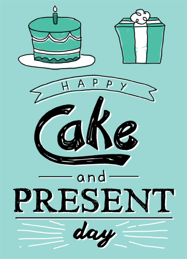 Cake and Present  Card Cover