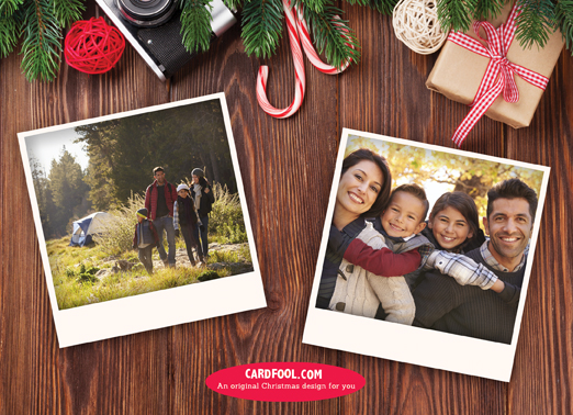 Camera Christmas Flat 5x7 horizontal flats Card Inside