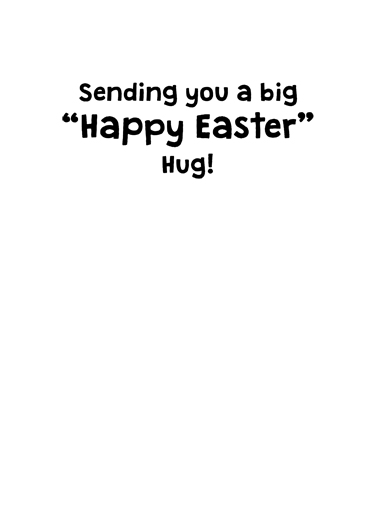 Cat Hug Easter  Card Inside