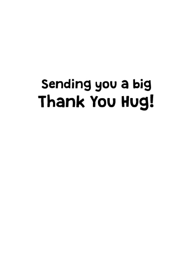 Cat Hug Thank You  Card Inside
