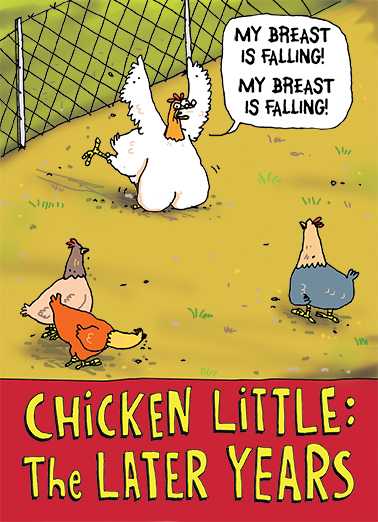 Chicken Little Birthday Card Cover