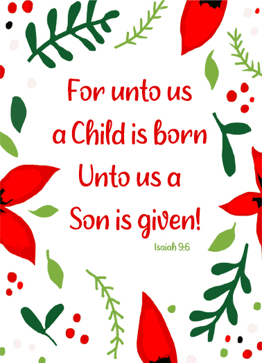 Child Is Born - Funny Christmas Card to personalize and send.