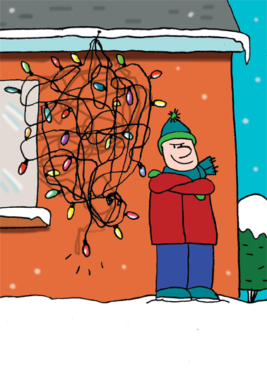 Christmas Lights - Funny Christmas Card to personalize and send.