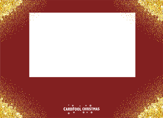Christmas Photo Glitter 5x7 horizontal flats Card Inside