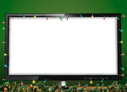 Christmas TV-horiz 5x7 horizontal flats Card Cover