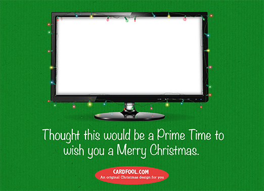 Christmas TV-horiz 5x7 horizontal flats Card Inside