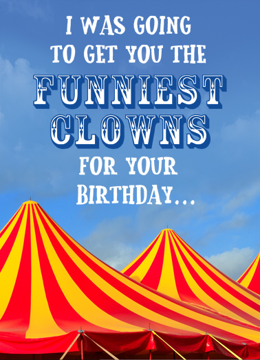 Circus Clowns  Card Cover