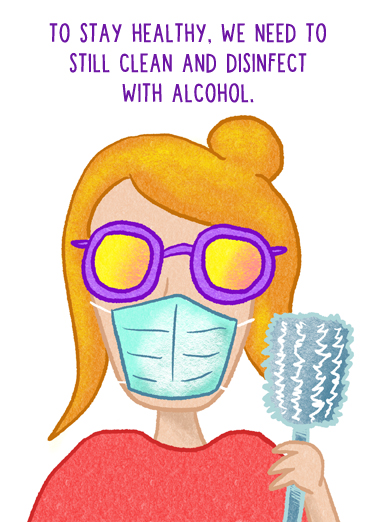 Clean With Alcohol  Card Cover