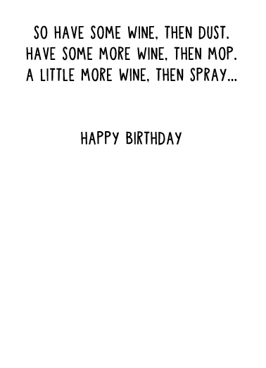 Clean With Alcohol  Card Inside