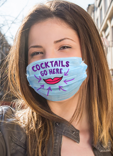 Cocktails Mask  Ecard Cover