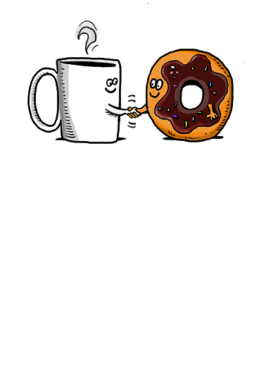 Coffee and Donut  Ecard Cover