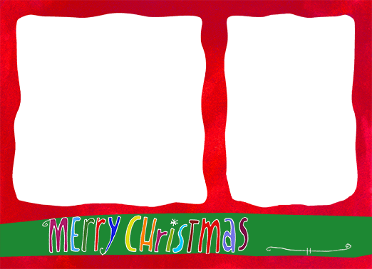 Colorful Christmas 5x7 horizontal flats Card Cover