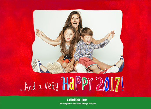 Colorful Christmas 5x7 horizontal flats Card Inside
