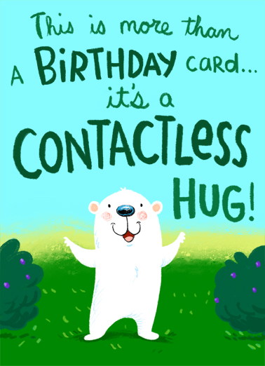 Contactless Hug Birthday Card Cover