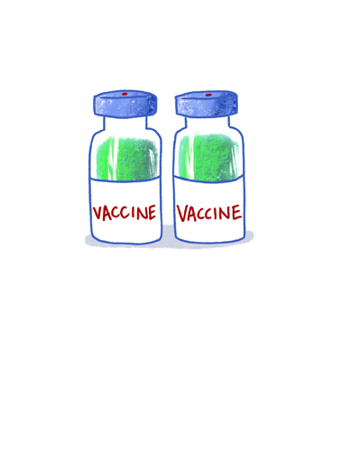 Couple Bottles Vaccine  Card Cover