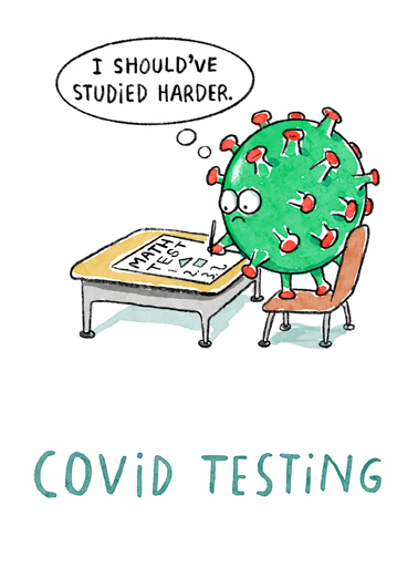 Covid Testing Birthday Card Cover