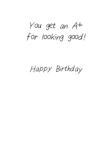 Covid Testing Birthday Card Inside