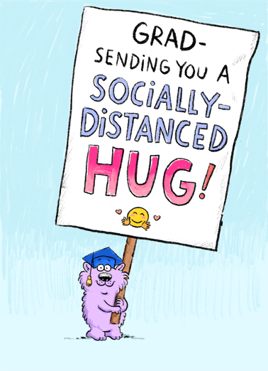 Distanced Hug GRAD  Ecard Cover