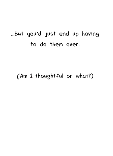 Do the Dishes  Card Inside