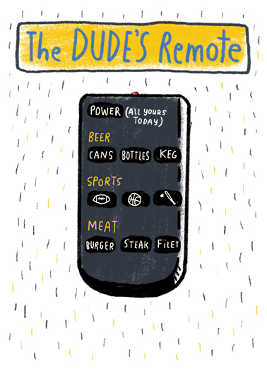 Dude Remote  Ecard Cover