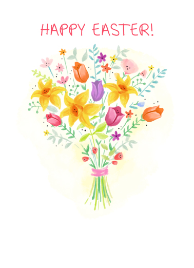 Easter Bouquet Thanks  Ecard Cover