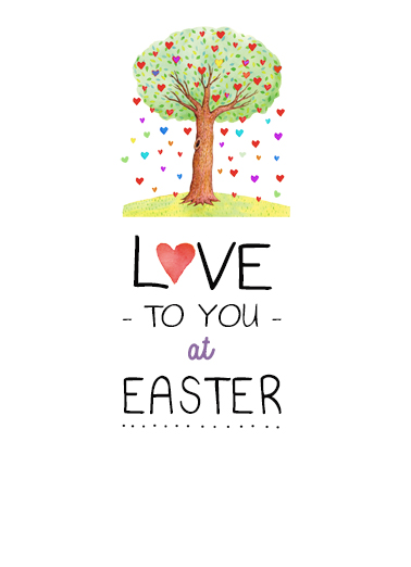 Easter Tree  Ecard Cover