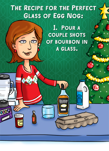 Egg Nog - Funny Christmas Card to personalize and send.