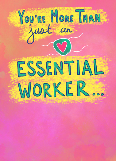 Essential Worker  Card Cover