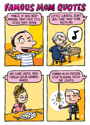 Famous Moms  Ecard Cover